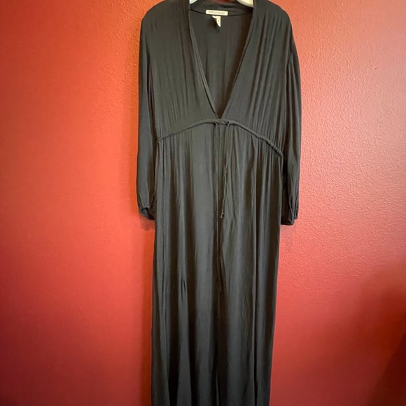 Novella Royale Black Caftan Maxi Dress- Size Small - Picture 2 of 6